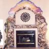 Desert mural fireplace surround...13'X9' featuring 20 plant and animals of the area. Wickenburg, Arizona