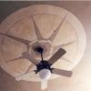 Antiqued western comapss ceiling medallion...re-finished ceiling fan to match.  New River, Arizona